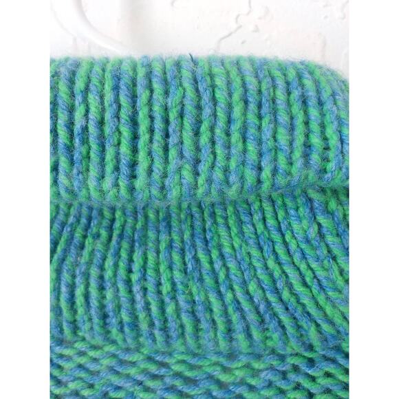 AEO American Eagle Outfitters Green Blue Wool Rabbit Hair Cardigan Sweater Small - Picture 7 of 11